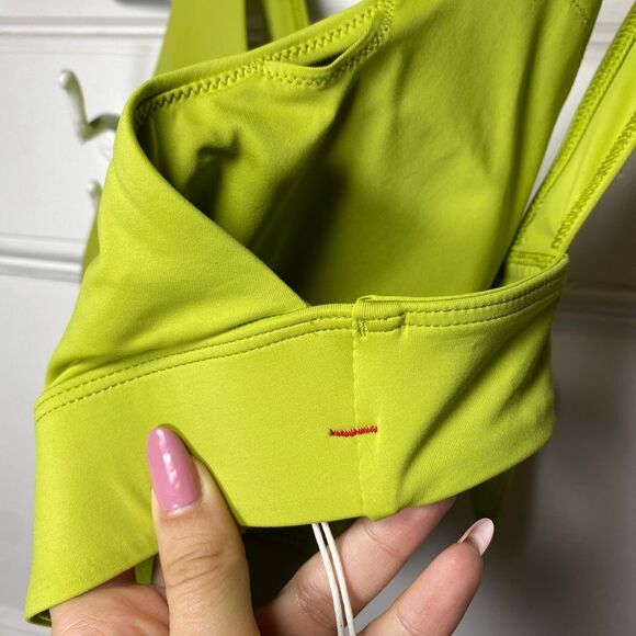 Everlane NEW The Triangle Tie-Back Bikini Top in Pepper Green Sz XL - Picture 7 of 14